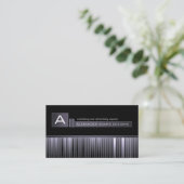 Glatte Monogramm-Visitenkarte Visitenkarte (Stehend Vorderseite)