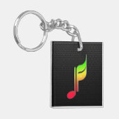 Glatte Musiknote Schlüsselanhänger (Vorderseite links)