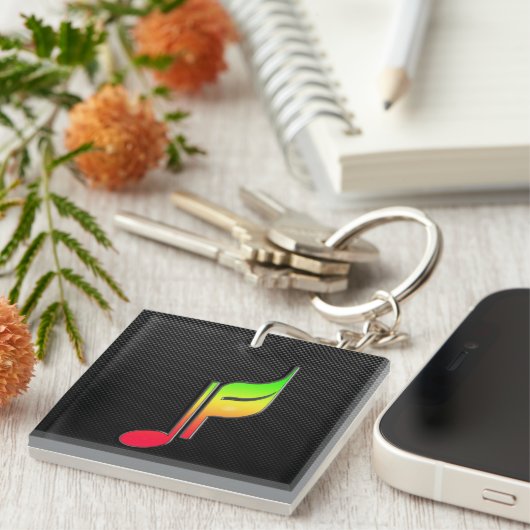 Glatte Musiknote Schlüsselanhänger (Vorderseite rechts)