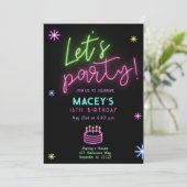 glatte Party Einladung (Stehend Vorderseite)