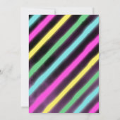 glatte Party Einladung | Neon Party Einladung (Rückseite)