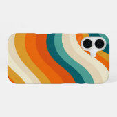 Glatte Retro-Wellen-Couches iPhone 16 Hülle (Rückseite (Horizontal))