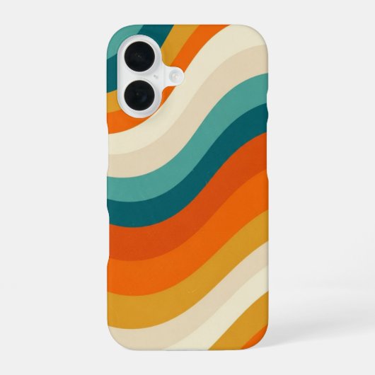 Glatte Retro-Wellen-Couches iPhone 16 Hülle (Rückseite)