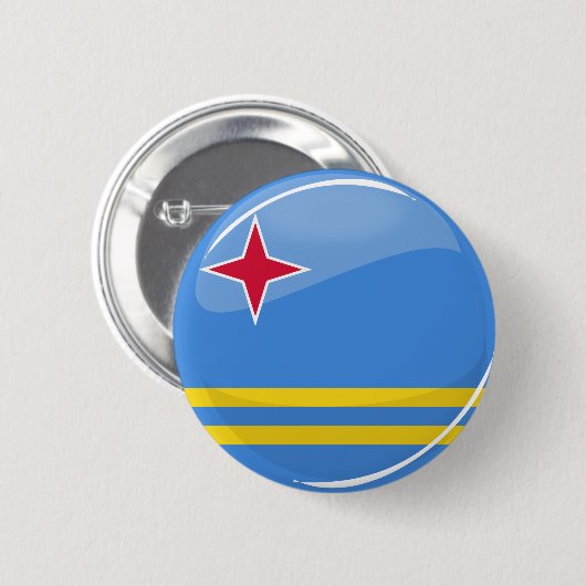 Glatte runde Aruba-Flagge Button (Vorne & Hinten)