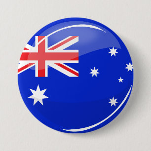 Glatte runde australische Flagge Button