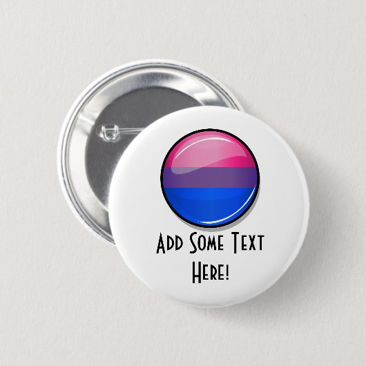Glatte runde Bisexuality-Flagge Button (Vorne & Hinten)