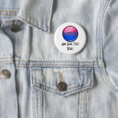 Glatte runde Bisexuality-Flagge Button (Beispiel)