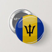Glatte runde Flagge von Barbados Button (Vorne & Hinten)