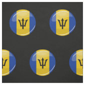 Glatte runde Flagge von Barbados Stoff (Muster)