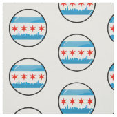 Glatte runde Flagge von Chicago Stoff (Muster)