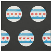Glatte runde Flagge von Chicago Stoff (Muster)