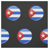 Glatte runde Flagge von Kuba Stoff (Muster)