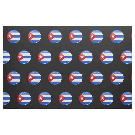 Glatte runde Flagge von Kuba Stoff (Fat Quarter (45,7 x 55,9 cm))
