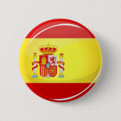 Glatte runde Flagge von Spanien Button (Vorderseite)