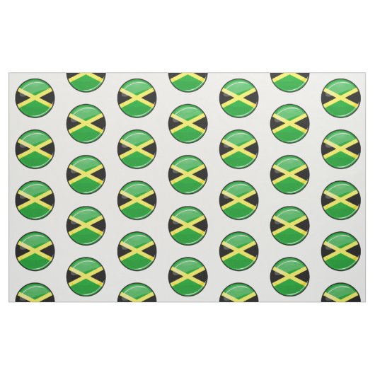 Glatte runde jamaikanische Flagge Stoff (Fat Quarter (45,7 x 55,9 cm))
