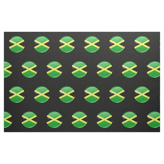 Glatte runde jamaikanische Flagge Stoff (Fat Quarter (45,7 x 55,9 cm))