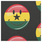 Glatte runde lächelnde Ghanian Flagge Stoff (Nahaufnahme)