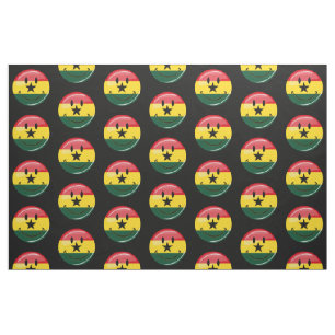 Glatte runde lächelnde Ghanian Flagge Stoff