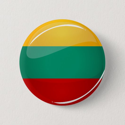 Glatte runde litauische Flagge Button (Vorderseite)