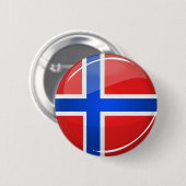 Glatte runde Norwegen-Flagge Button (Vorne & Hinten)