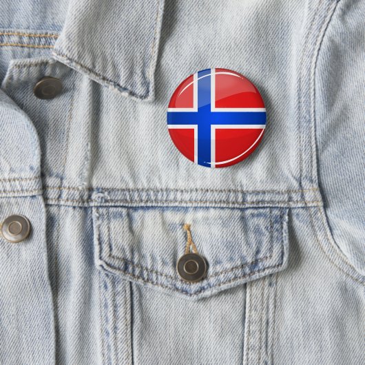 Glatte runde Norwegen-Flagge Button (Beispiel)