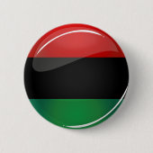 Glatte runde Pan-Afrikanische Flagge Button (Vorderseite)