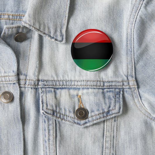 Glatte runde Pan-Afrikanische Flagge Button (Beispiel)