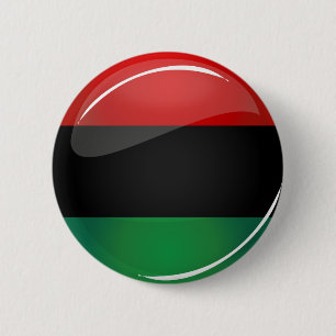 Glatte runde Pan-Afrikanische Flagge Button