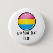 Glatte runde Pansexual Stolz-Flagge Button (Vorderseite)