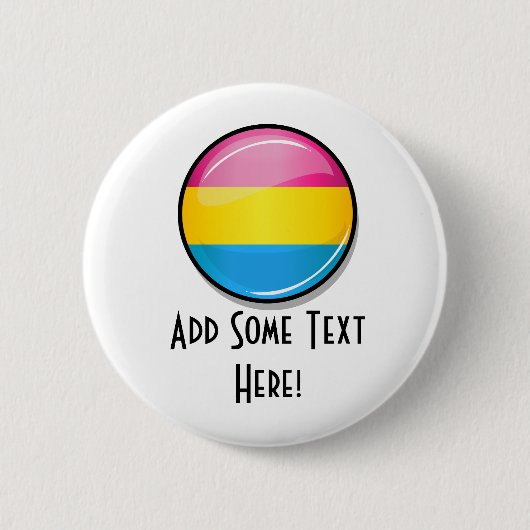 Glatte runde Pansexual Stolz-Flagge Button (Vorderseite)