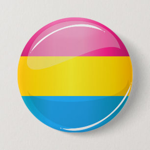 Glatte runde Pansexual Stolz-Flagge Button