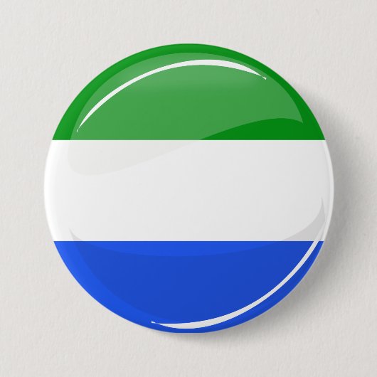 Glatte runde Sierra Leone-Flagge Button (Vorderseite)