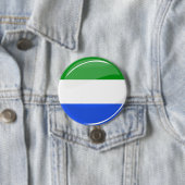 Glatte runde Sierra Leone-Flagge Button (Beispiel)