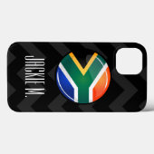 Glatte runde südafrikanische Flagge Case-Mate iPhone Hülle (Rückseite (Horizontal))