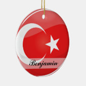 Glatte runde türkische Flagge Keramikornament (Rechts)