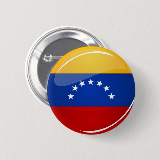 Glatte runde Venezuela-Flagge Button (Vorne & Hinten)