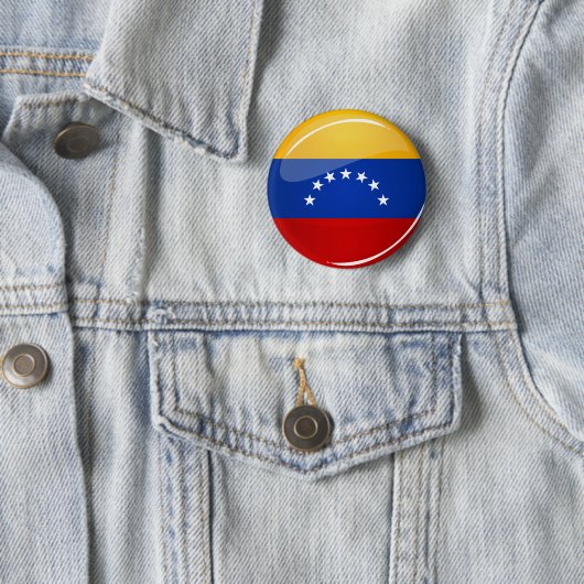 Glatte runde Venezuela-Flagge Button (Beispiel)
