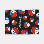 Glatte Runden-lächelnde chilenische Flagge Fleecedecke (Vorderseite (Horizontal))