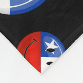 Glatte Runden-lächelnde chilenische Flagge Fleecedecke (Ecke)