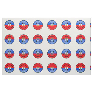 Glatte Runden-lächelnde haitianische Flagge Stoff