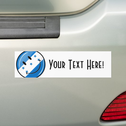 Glatte Runden-lächelnde honduranische Flagge Autoaufkleber (Auf Auto)