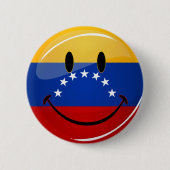 Glatte Runden-lächelnde venezolanische Flagge Button (Vorderseite)