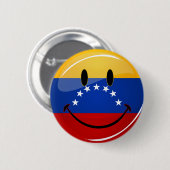 Glatte Runden-lächelnde venezolanische Flagge Button (Vorne & Hinten)