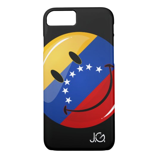 Glatte Runden-lächelnde venezolanische Flagge Case-Mate iPhone Hülle (Rückseite)