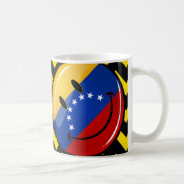 Glatte Runden-lächelnde venezolanische Flagge Kaffeetasse