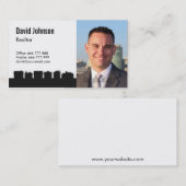 Glatte Schwarz-weiße wirkliche Visitenkarte (Vorne/Hinten)