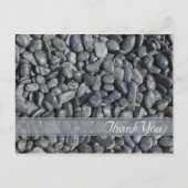 Glatte schwarze Kieselsteine Danke Postkarte (Vorderseite)