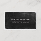 Glatte schwarze Tafel-Vintage Geschäfts-Karten Visitenkarte (Rückseite)