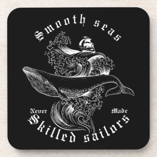 Glatte See Erfahrener Segler Zitat Nautilus Wal Getränkeuntersetzer