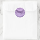 glatte Seide - lila Runder Aufkleber (Tasche)